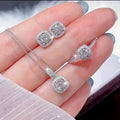 Royal Square Pendant Set - 4Pcs