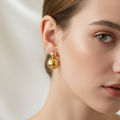 Ball Drop Earrings - Golden
