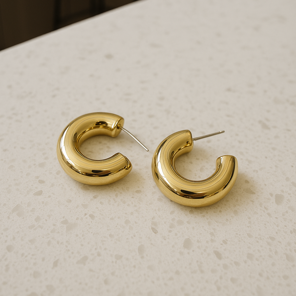 Chunky Gold Hoops