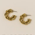 Spiral Hoops - Golden