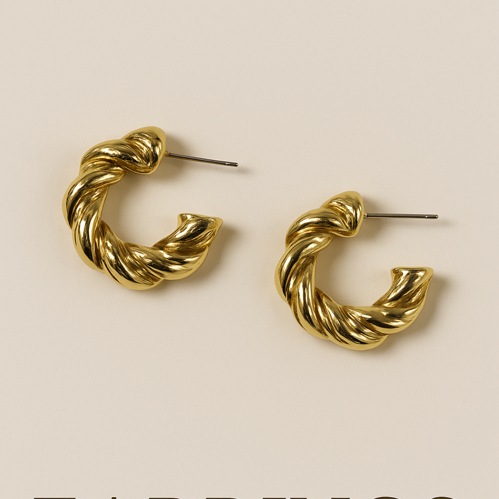Spiral Hoops - Golden