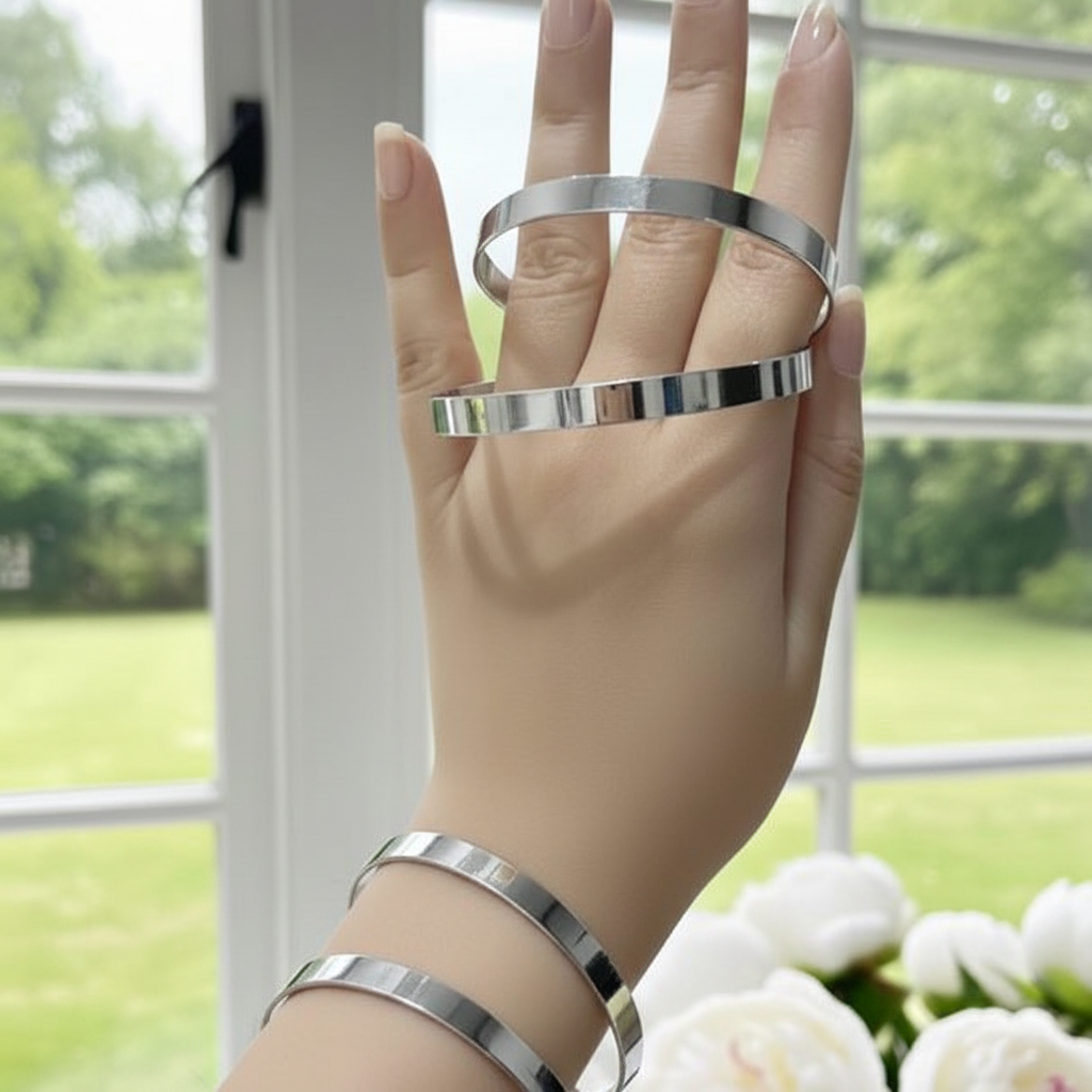 Plain Metallic Bangles