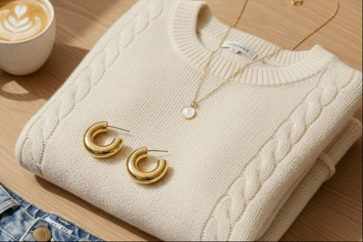 Chunky Gold Hoops - Golden