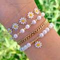 Daisy Bloom Bracelet Set - 4Pcs