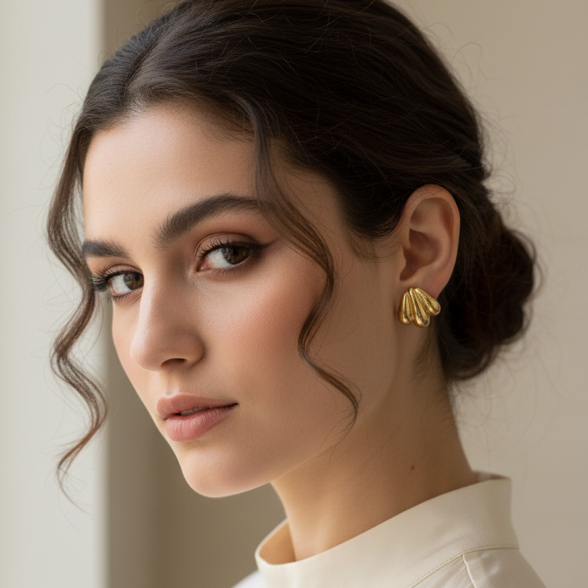 Scallop Earrings - Golden